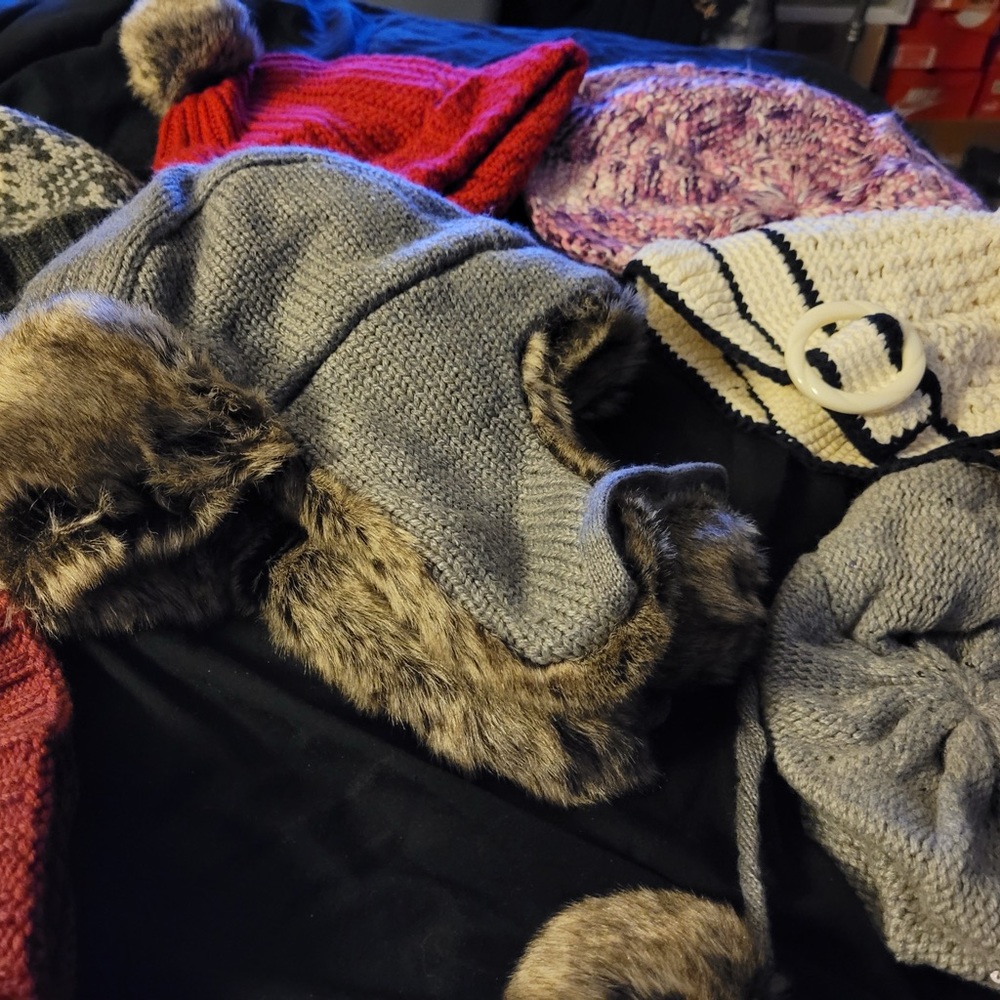Various hats and scarves from Banana Republic